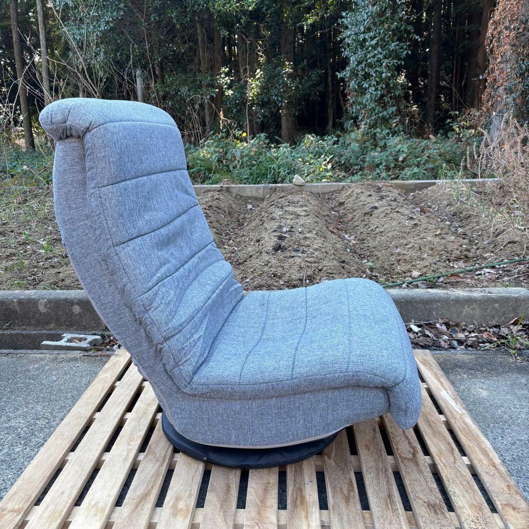 美品✨ うもれる座り心地の回転ソファ SRK-GY グレー 座椅子 1人掛ソファ