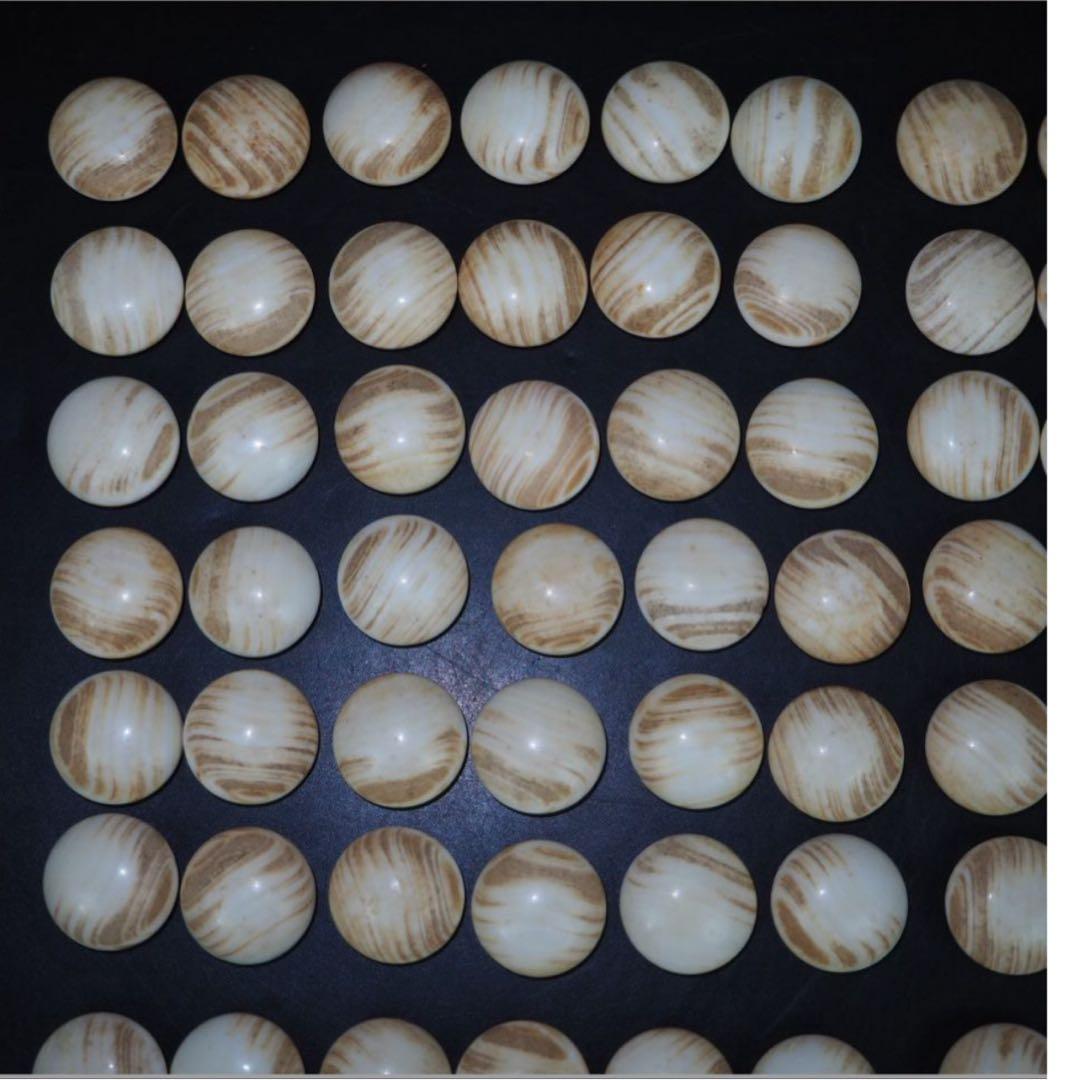 送料無料　日向特産　日向スワブデ蛤碁石32号・碁笥セット　旧家蔵出