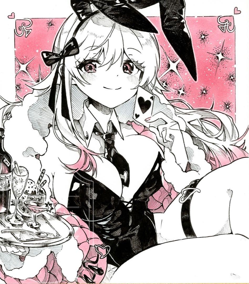 公*o様 【バニーガール】☆オリジナル手描きイラスト☆アナログイラスト☆コピック