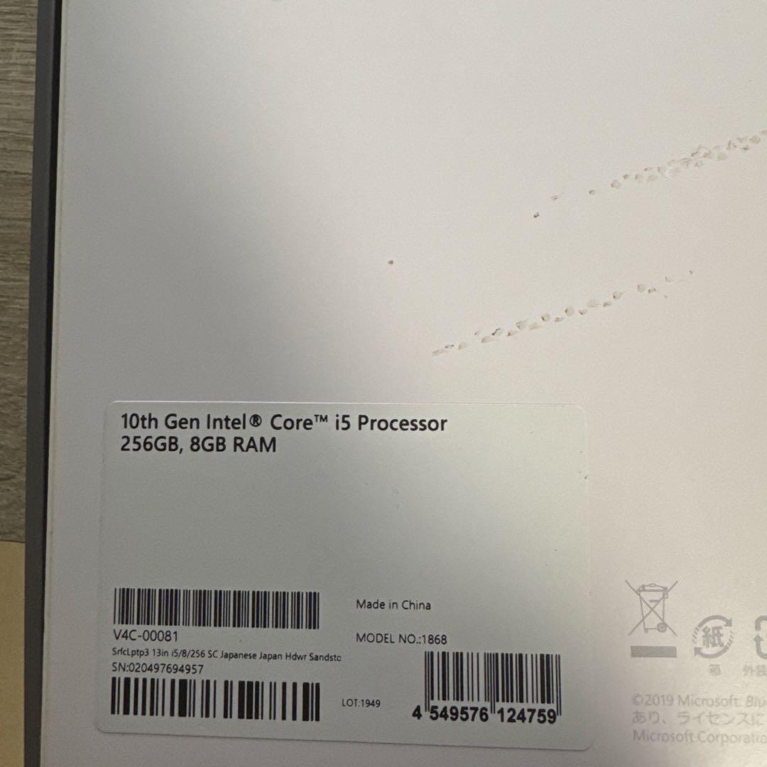 DJ機材 Microsoft Surface Laptop 3 256G 8GB