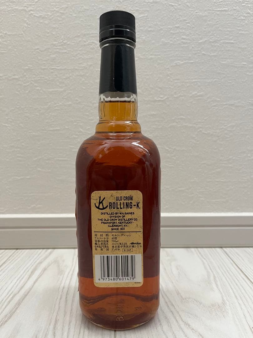 【新品未開栓】OLD CROW ROLLING-Kウイスキー　※ラベル剥がれあり
