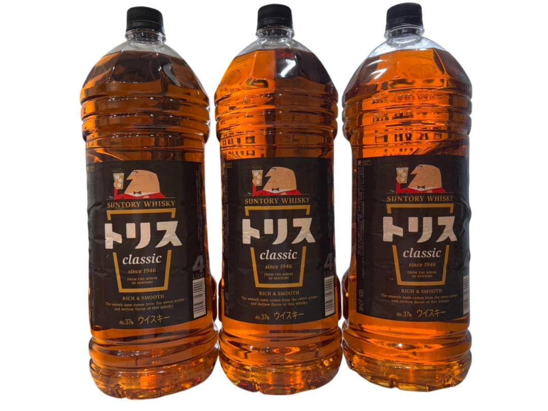 【ヒデ】トリス クラシック ウイスキー 4リットル 4ℓ× 3本 セット