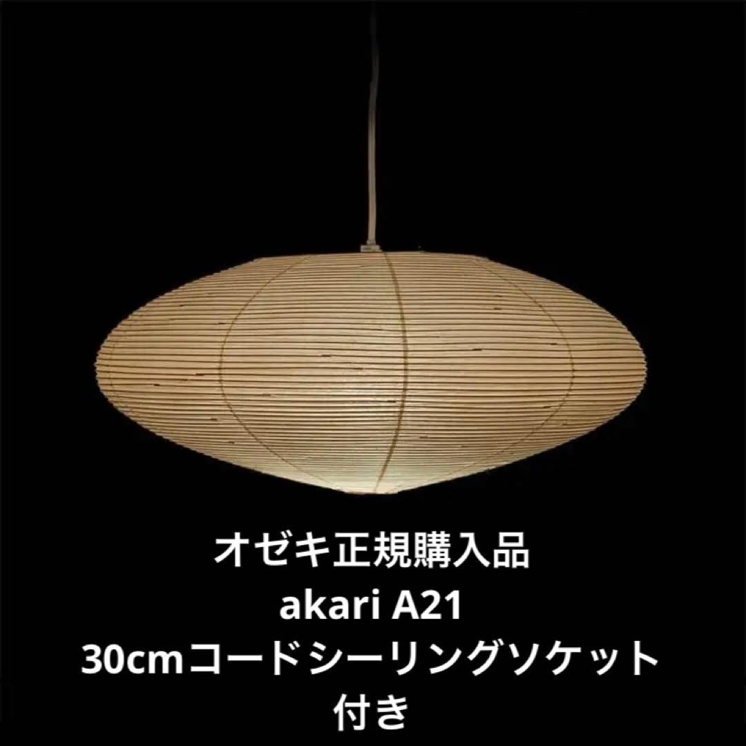 【美品】akari A21 専用ソケット、純正コード（30cm）付き