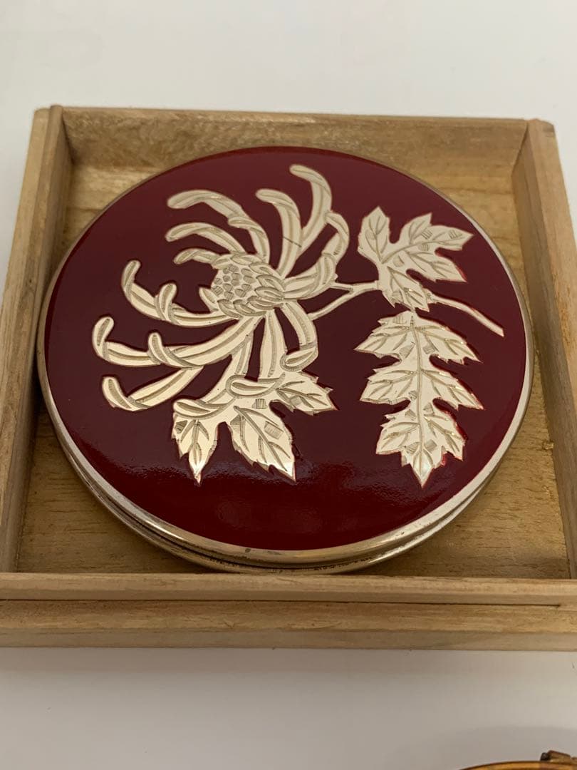 鼈甲　銀製　金彩　ミラー　鏡　ミニコン　小物入れ　まとめ　アンティーク　送料込み