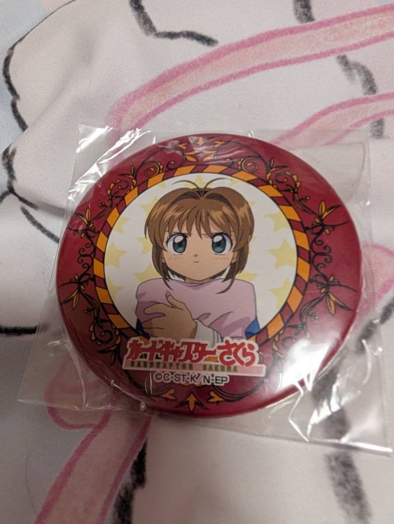 レア カードキャプターさくら 東急ハンズ クロウカードめくり 缶バッジ 木之本桜