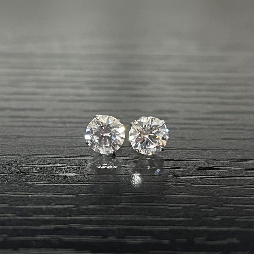 AVALANCHE アバランチ 14Kホワイトゴールド スタッズ ピアス 6mm