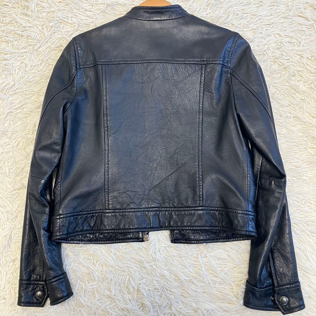 40サイズ✨23区　ラムレザー　シングル　レザージャケット　黒