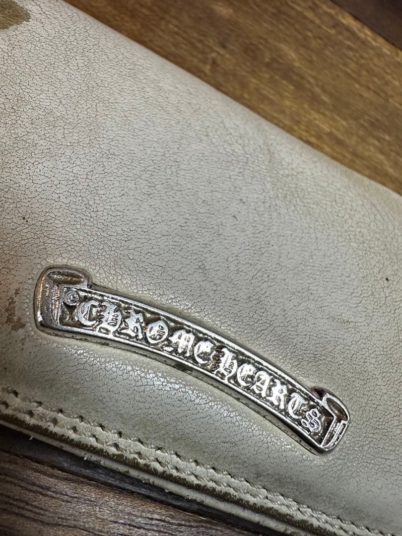 chromehearts クロムハーツ†名刺入れ カードケース†ホワイトレザー†