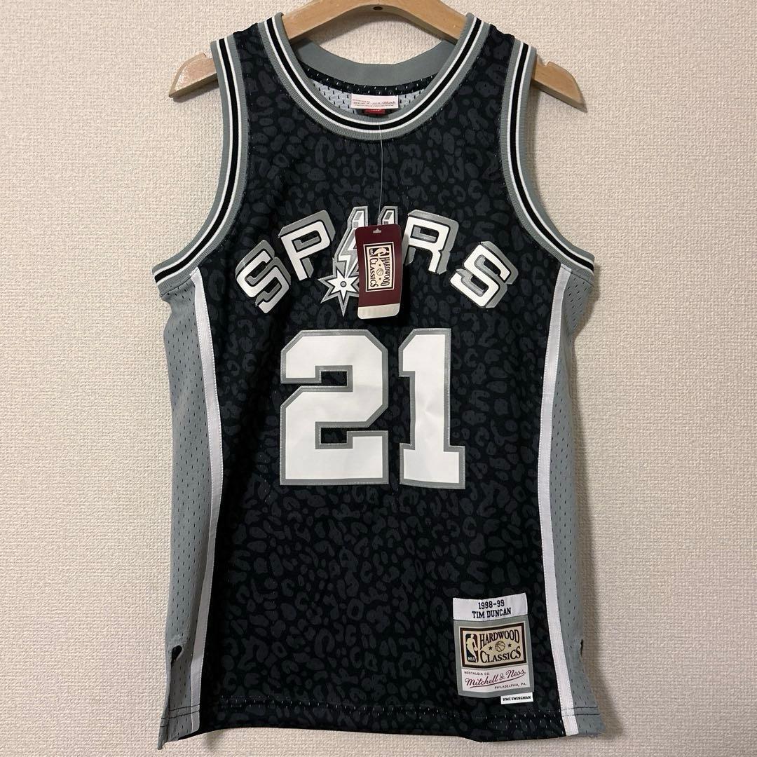 ミッチェルアンドネス　バスケユニフォーム　NBA spurs　ダンカン 豹柄
