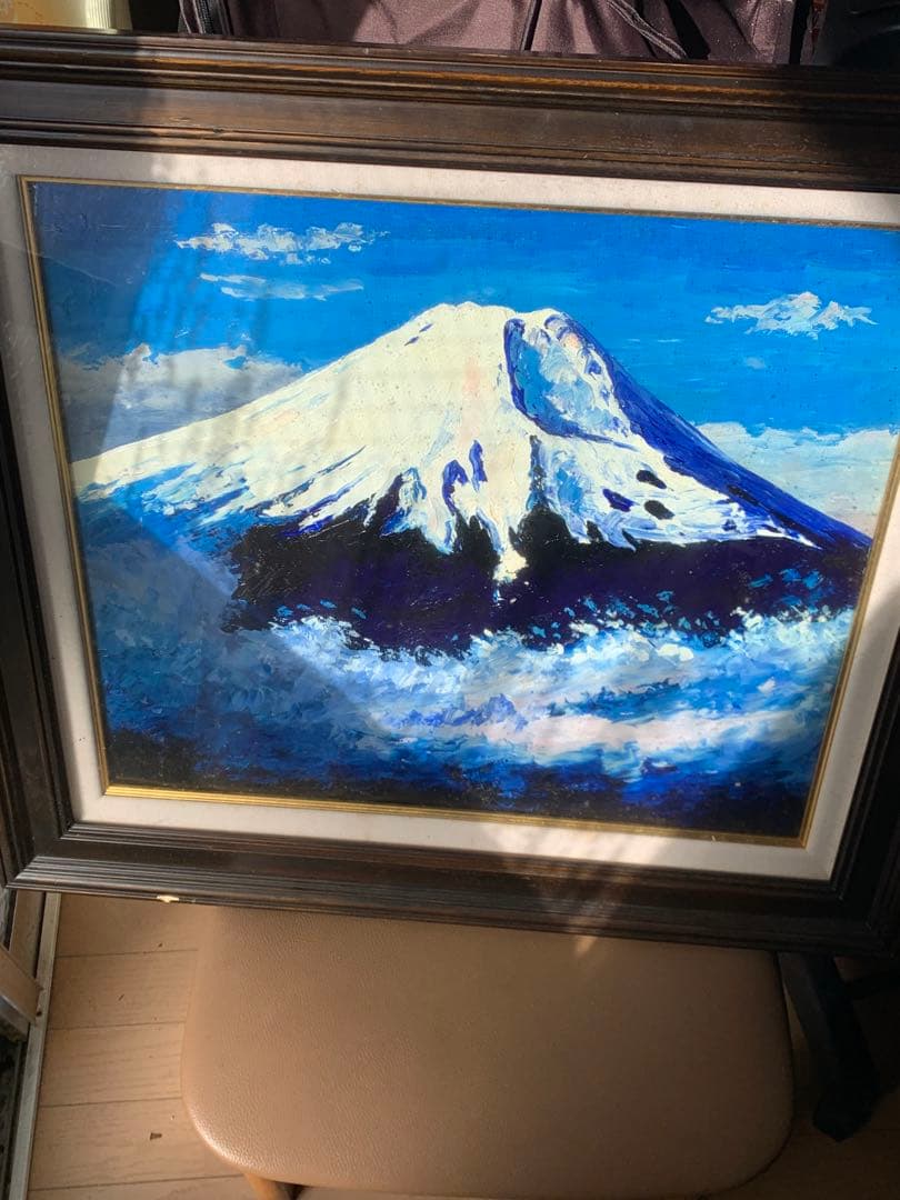 富士山 油彩画 大きめの作品 油彩画 洋画 「富士山」 半澤 国雄 風景画
