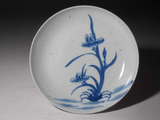 ★　六代　今右衛門　菖蒲絵皿　十三代今右衛門極めがございます★x437