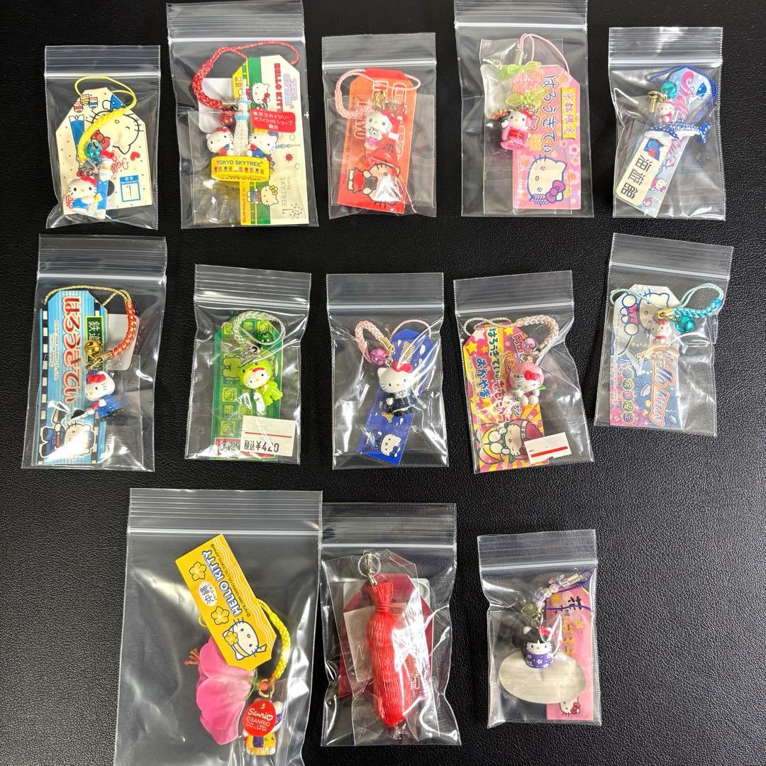 ＊レア＊未使用＊ご地キティ根付&ストラップセットまとめ売り