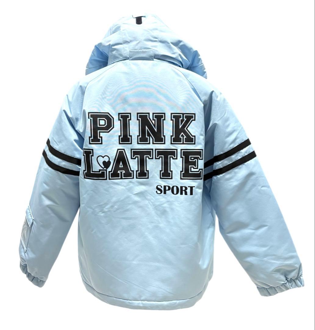 新品スキースノボウェア150サイズ調整可能上下セットセパレート水色ピンクラテ