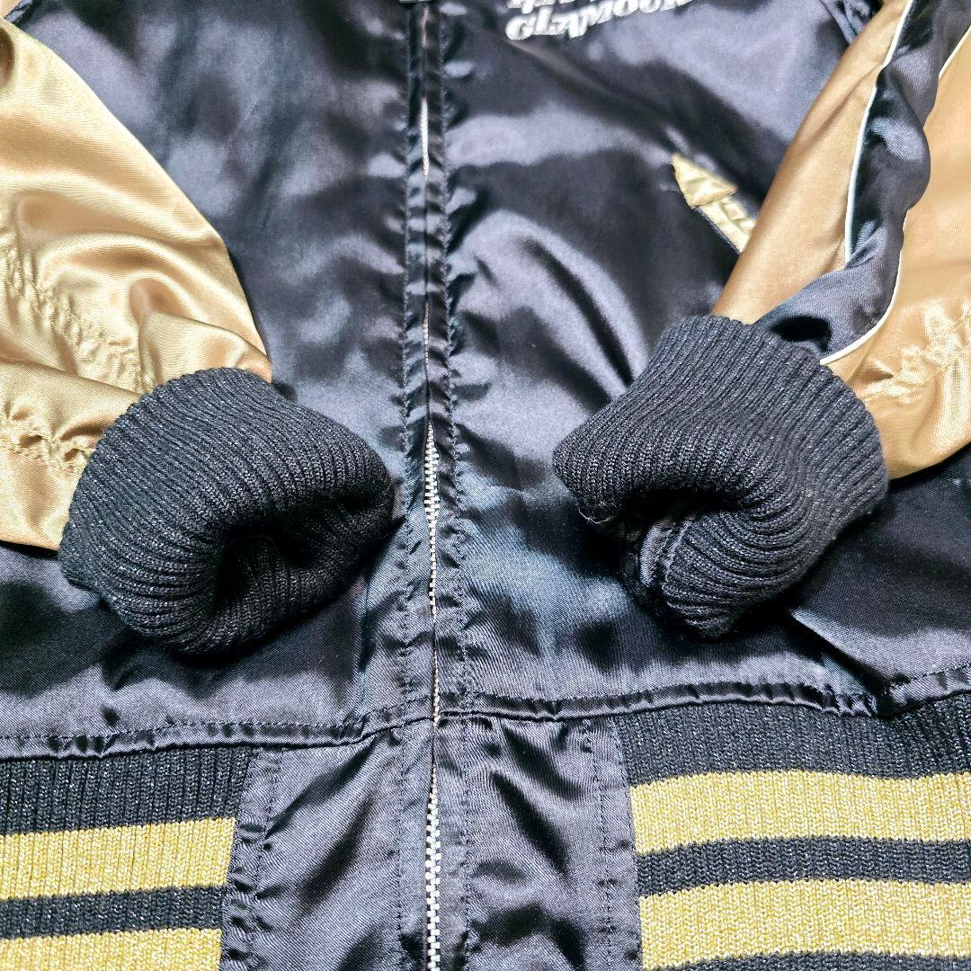 HYSTERIC GLAMOUR ヒスガール スカジャン バイクガール 黒×金