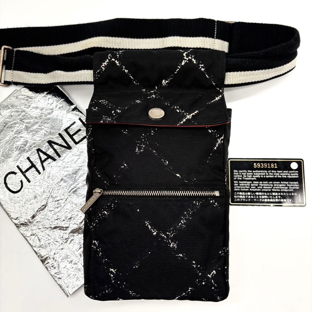 【極美品 Gカード】シャネル ウエストポーチ ショルダーバッグ シリアルシール