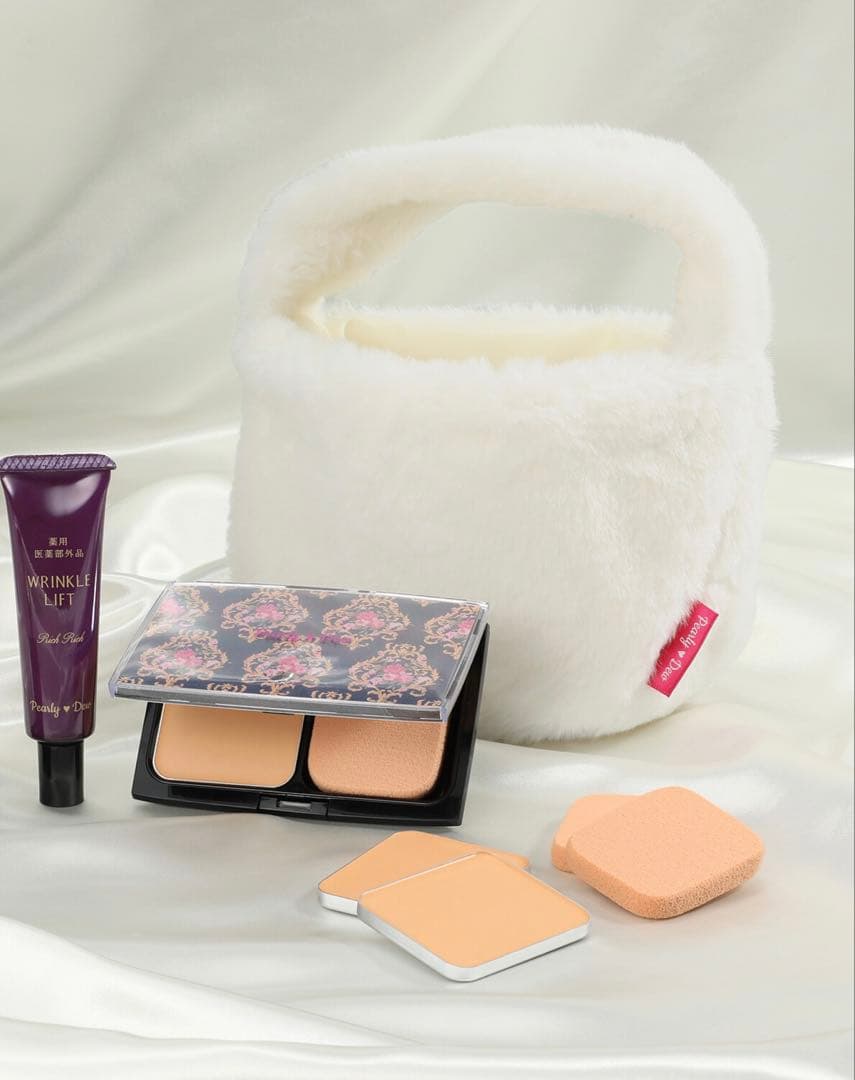 パーリーデュー新薬用リンクルリフト美白パウダークリーミーファンデーションαセット