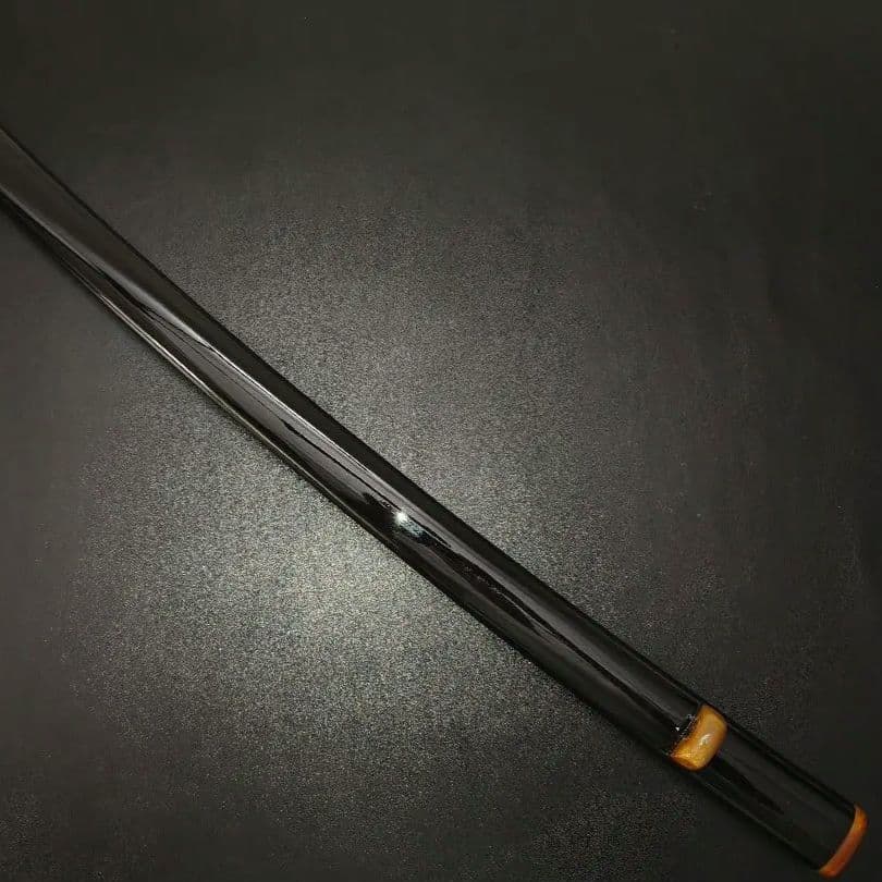 日本刀鞘　牛角黒色鞘　大刀　打刀　日本刀　刀装具　栗形　武道具　刀剣美術