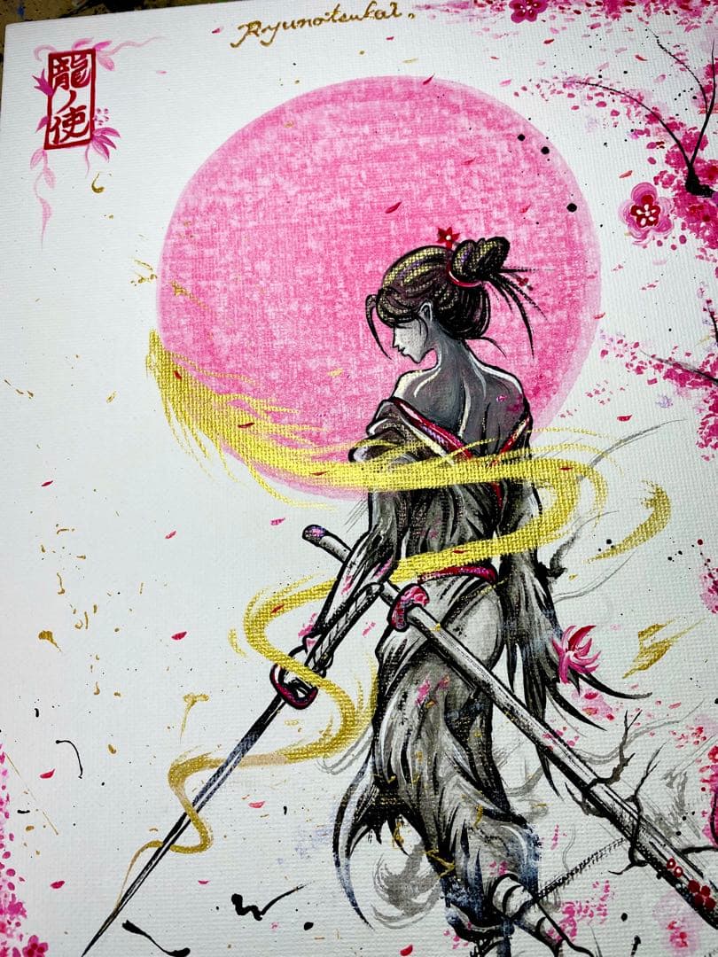 龍ノツカイ アクリル画 絵画 龍神 抽象画 開運絵画