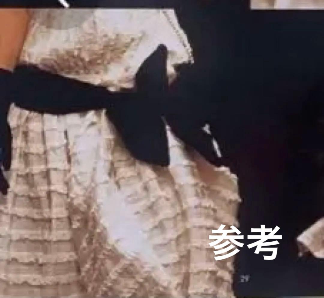 カネコイサオサッシュベルト黒ポルカドットチュールレースピンクハウス