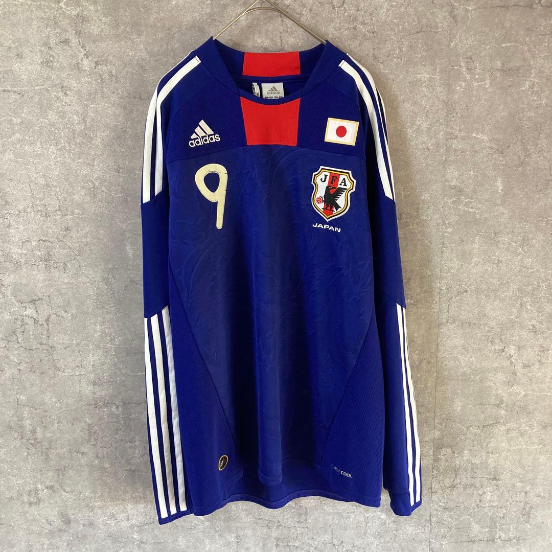 JFA 岡崎　代表ユニフォーム　長袖　adidas製　9番　Lサイズ
