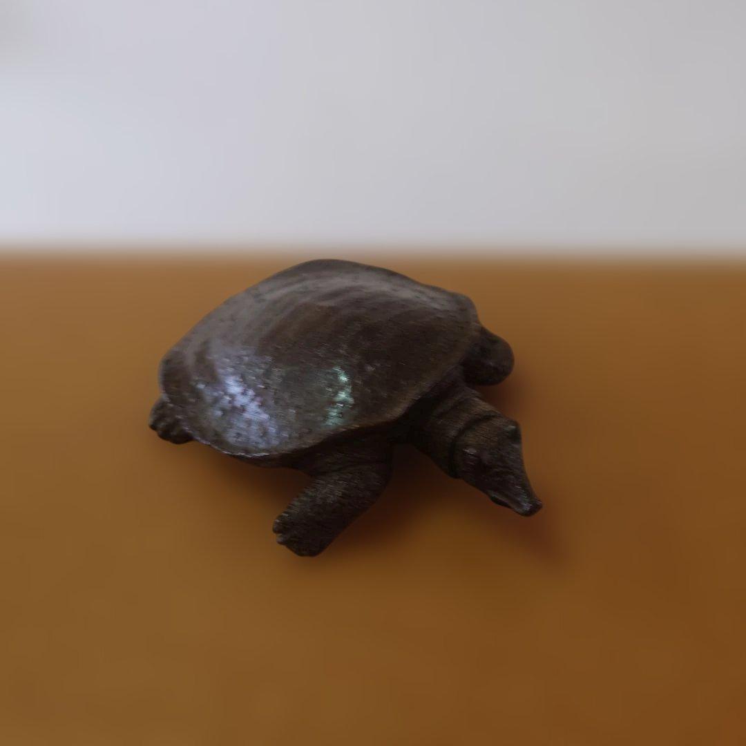 銅製　スッポン　在銘