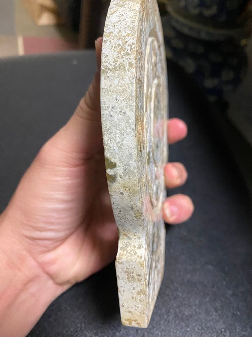 中國古美術石製の彫刻置物