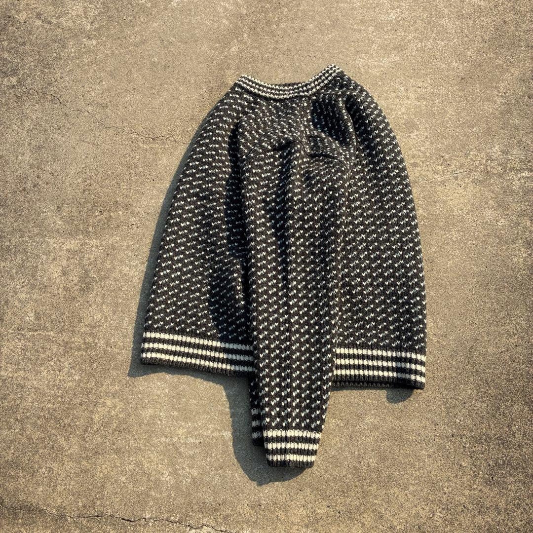トップス 00s L.L.BEAN birds eye gray color knit