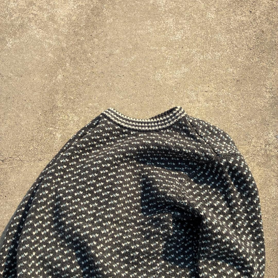 トップス 00s L.L.BEAN birds eye gray color knit