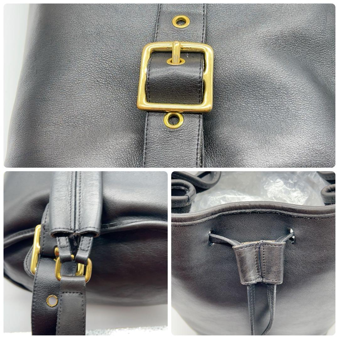 オールドコーチ　ワンショルダーバッグ　西口修平着用　巾着　レザー　USA製　黒