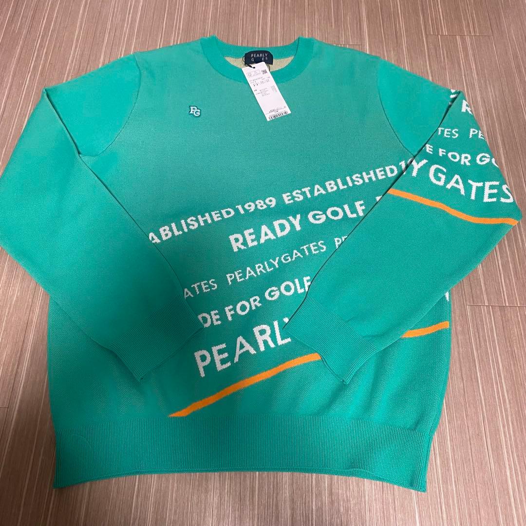 新品タグ付き　PEARLY GATES グリーン セーター　サイズLL