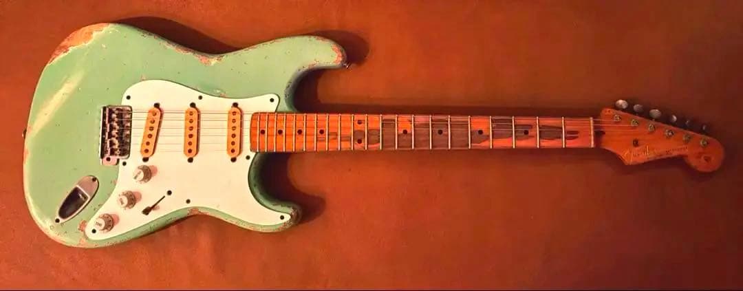 fender JAPAN ストラト レリック サーフグリーン Eシリアル