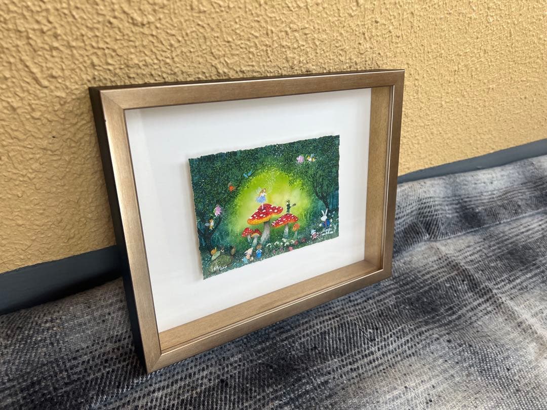 横山真弥　森の秘密　版画 作家直筆サイン入り　 アートボックス