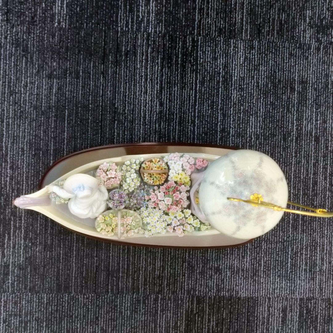 ＊Jasmine＊リヤドロの代表作＊「バルコ・デ・フローレス」専用台座付き