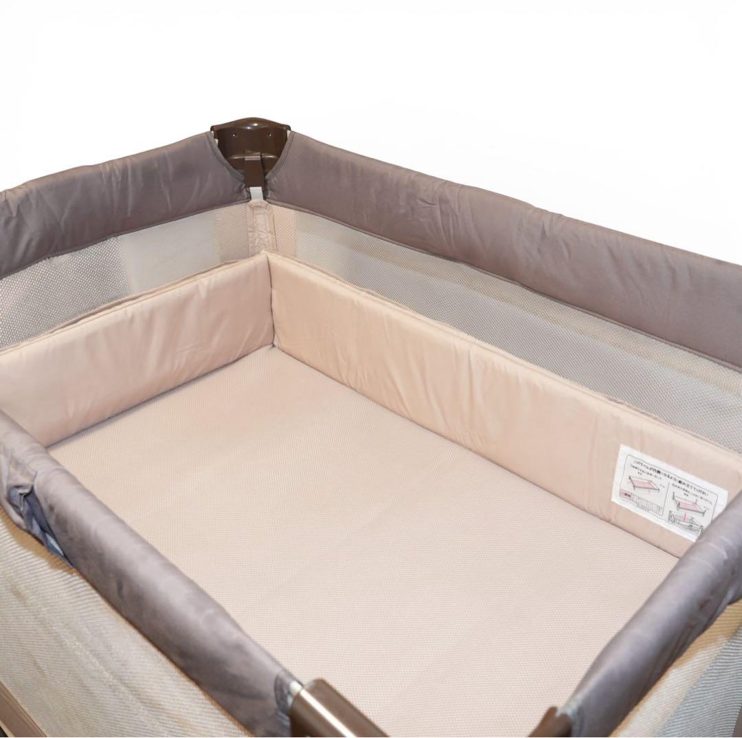 【美品】Aprica ココネルエアー ベビーベッド ココア クリーニング済