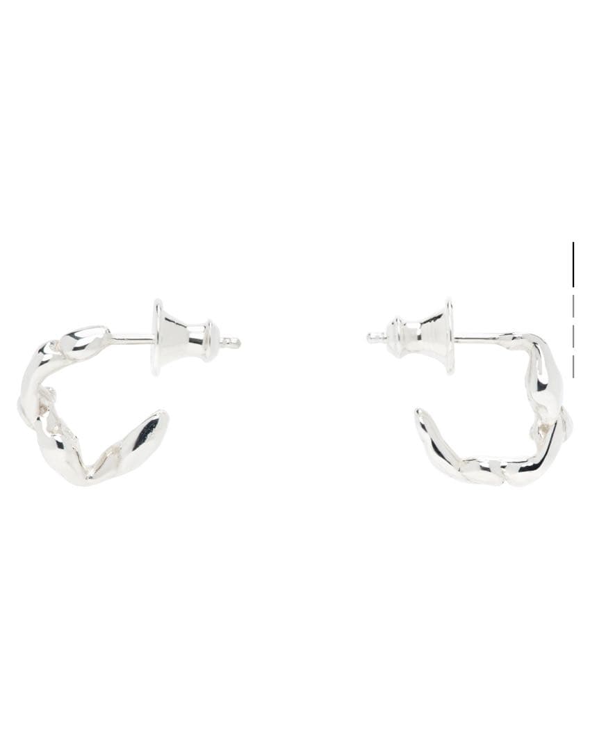 美品 FARIS シルバー Lava Small フープピアス