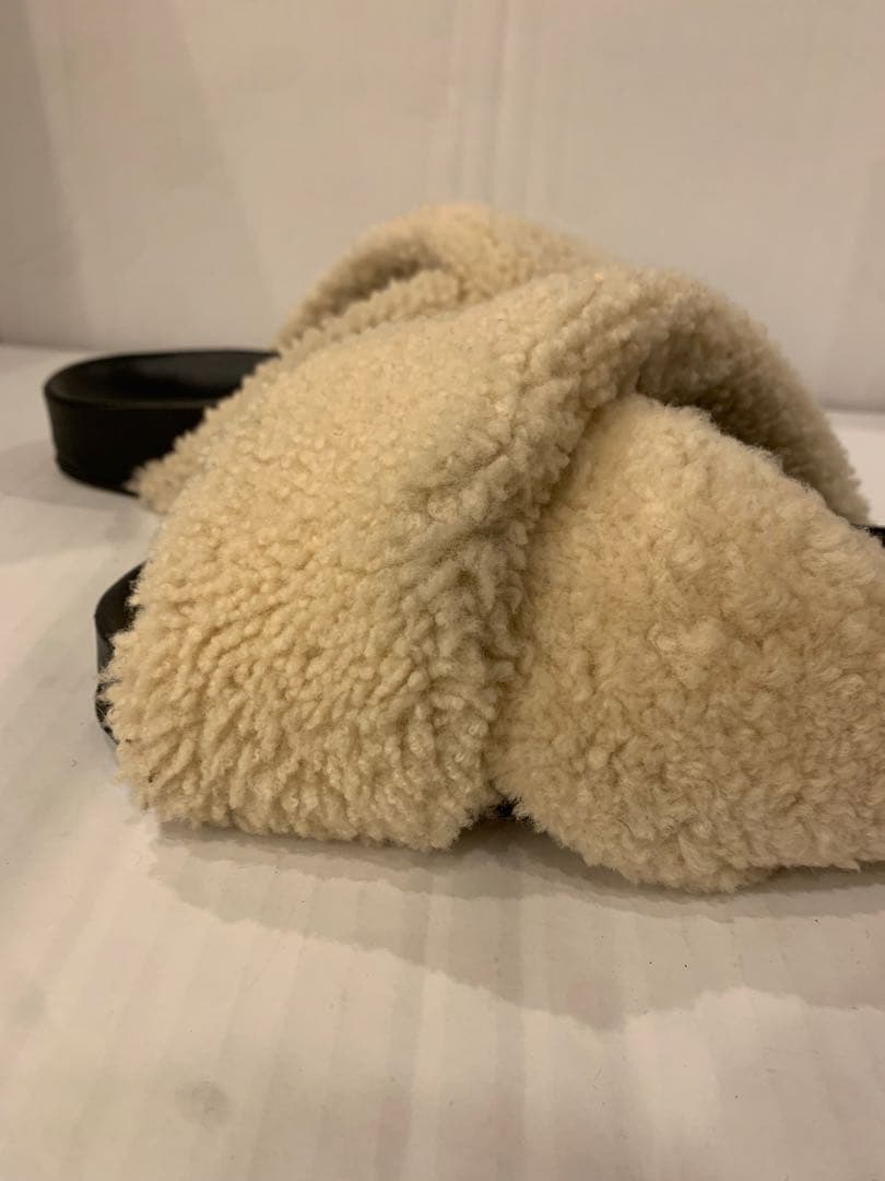 【美品】JIL SANDER サンダル 41 ファー付き 正規品 ジルサンダー