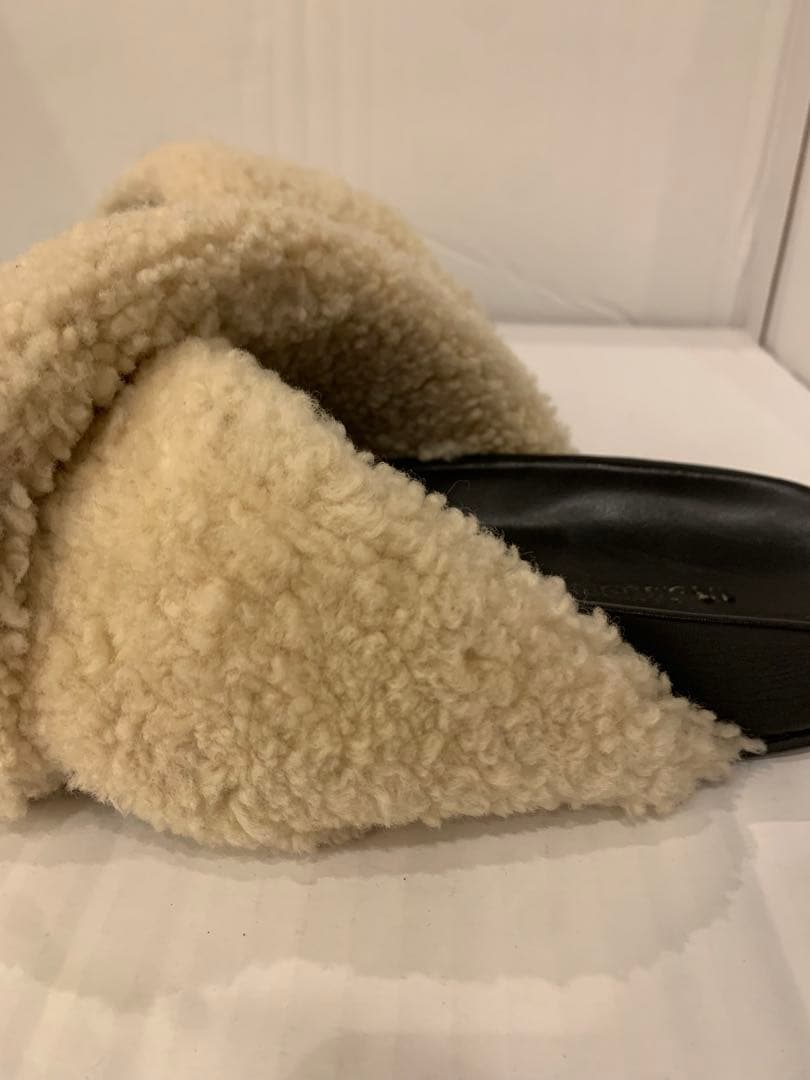 【美品】JIL SANDER サンダル 41 ファー付き 正規品 ジルサンダー