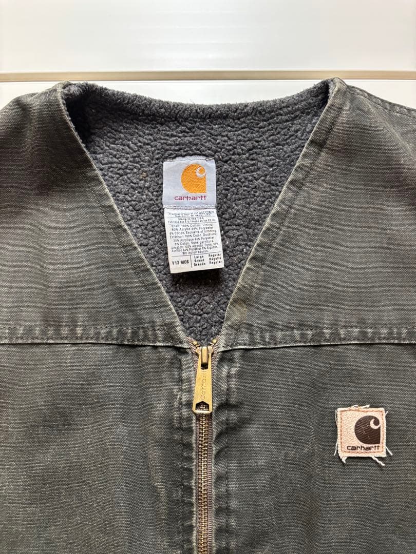 Carhartt ダックベスト メイドインUSA カラーMOS