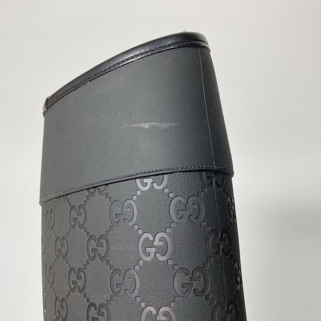 GUCCI グッチ レインブーツ GG柄 36 23cm ブラック
