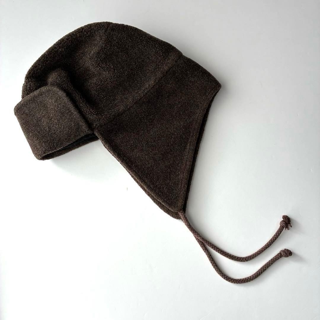 美品 90s USA製 バナナリパブリック ブラウン フリース トラッパーハット