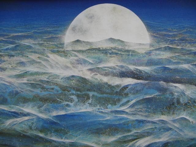 堀晃、【海の話】、希少な額装用画集より、新品額装付、状態良好