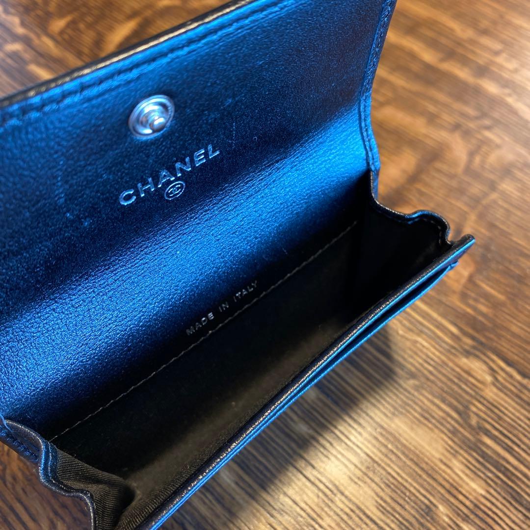 シャネル　名刺入れ　カメリア