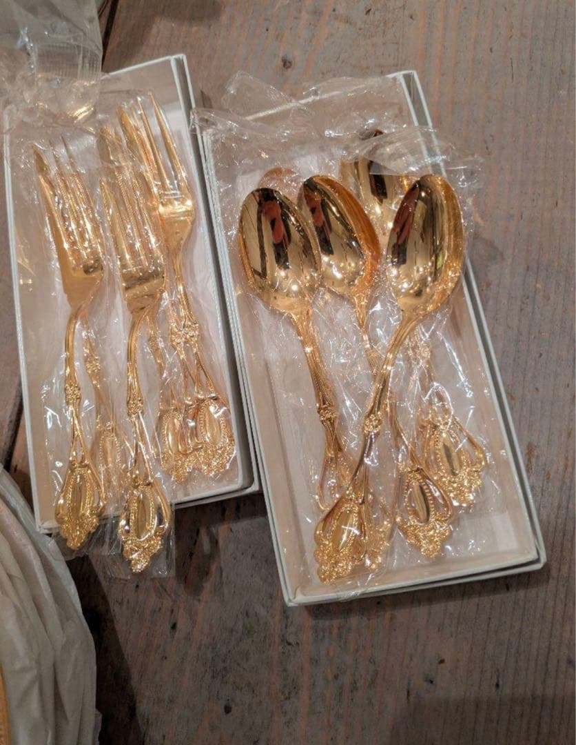 ノリタケ 金メッキ カトラリーセット フォーク6本 スプーン6本