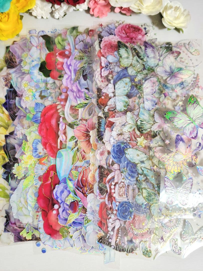 海外マステ切り売りセット蝶々とお花