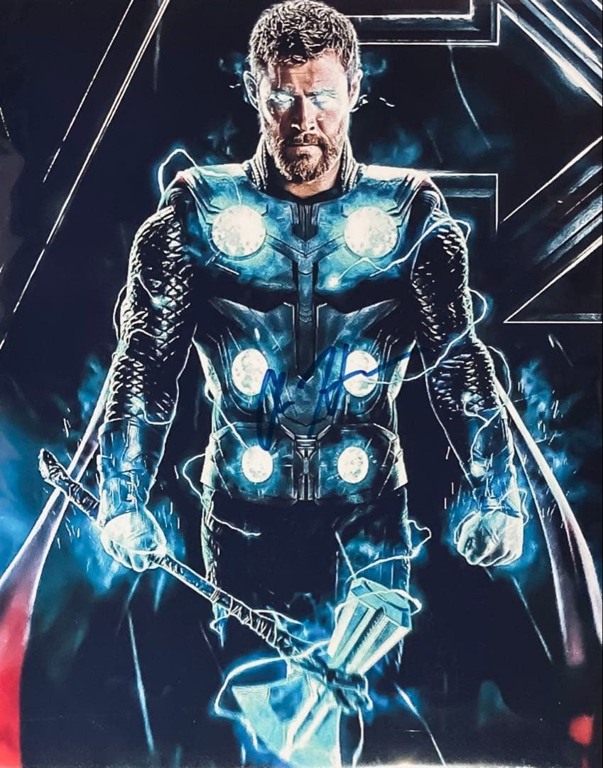 マイティ・ソー クリス・ヘムズワース 直筆サイン入り写真　アベンジャーズ　g2