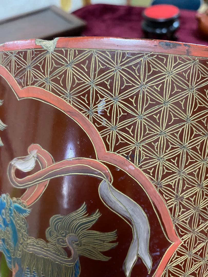 筆筒 文房用品 中国 唐物 漆器 書道 清朝