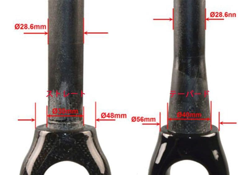 フルカーボンフォーク　wacako　ディスクブレーキ　テーパード