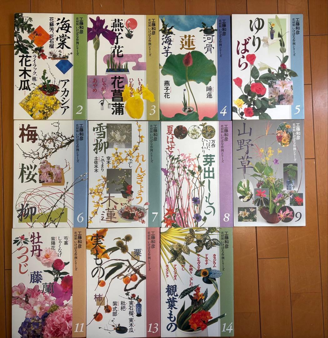 【週末お値引】小原流　教本　工藤和彦　花材別いけばな作例シリーズ11冊