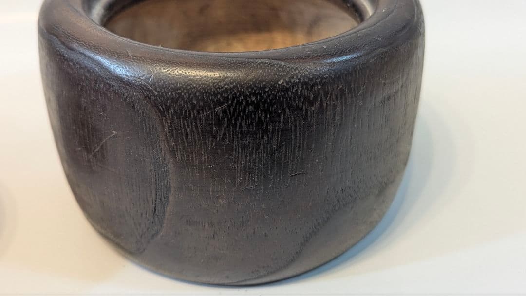 時代物　小型手あぶり火鉢　一刀彫 蒔絵　古道具　アンティーク　骨董　天然木