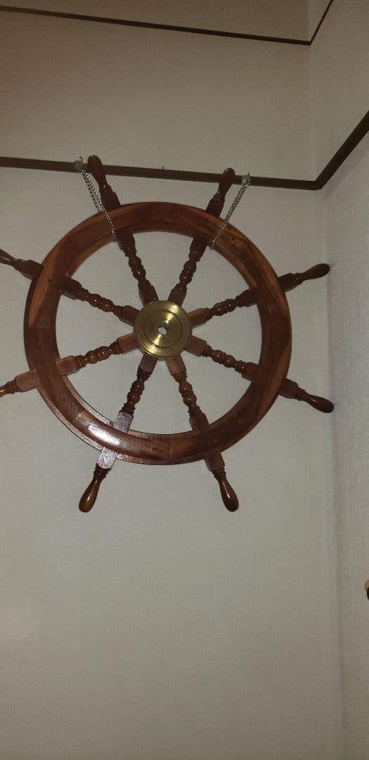 木製 舵輪 装飾用 直径約90cm